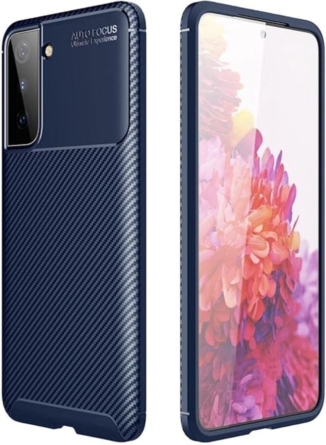For Samsung Galaxy s21 plus 5G AutoFocus Carbon Fiber case anti protection-Blue